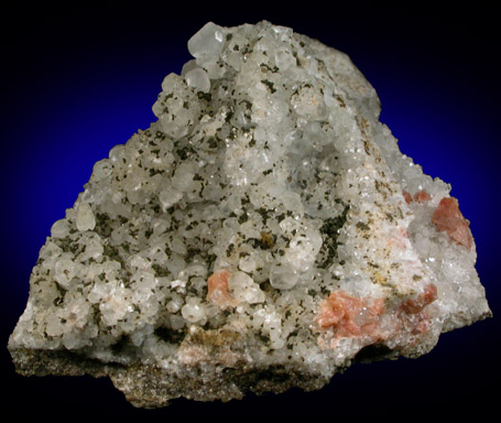 Calcite, Chabazite, Chamosite from Prospect Park Quarry, Prospect Park, Passaic County, New Jersey