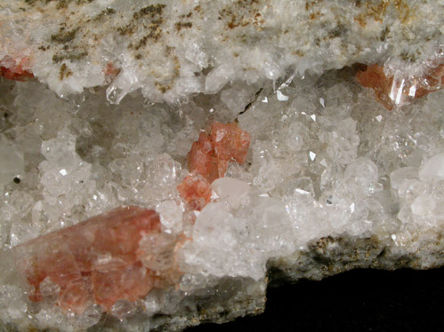 Calcite, Chabazite, Chamosite from Prospect Park Quarry, Prospect Park, Passaic County, New Jersey