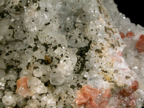 Calcite, Chabazite, Chamosite from Prospect Park Quarry, Prospect Park, Passaic County, New Jersey