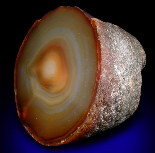 Quartz var. Banded Agate from Rio Grande do Sul, Brazil