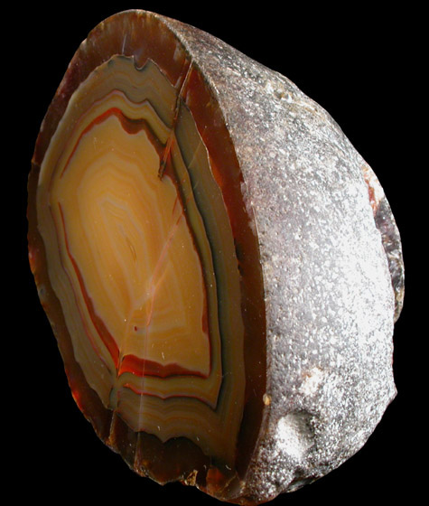 Quartz var. Banded Agate from Rio Grande do Sul, Brazil