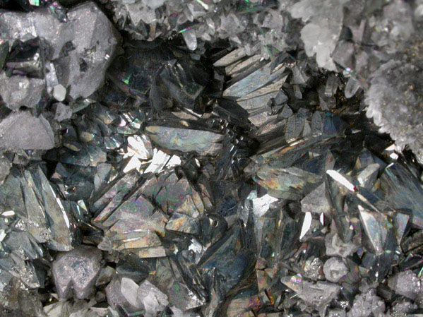 Tetrahedrite and Quartz on Pyrite from Pachapaqui District, Bolognesi Province, Ancash Department, Peru