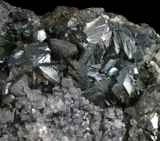 Tetrahedrite and Quartz on Pyrite from Pachapaqui District, Bolognesi Province, Ancash Department, Peru