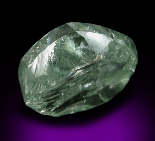 Diamond (2.91 carat blue-green flattened crystal) from Paragua, Bolivar Province, Venezuela