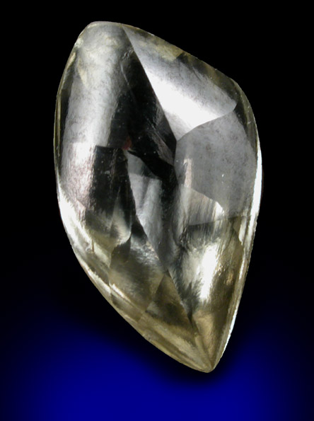 Diamond (1.52 carat yellow-gray teardrop-shaped crystal) from Catoca Mine, Lunda Norte, Angola