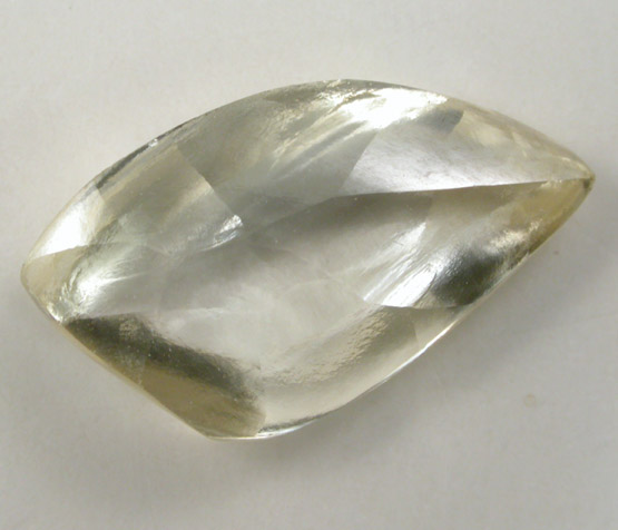Diamond (1.52 carat yellow-gray teardrop-shaped crystal) from Catoca Mine, Lunda Norte, Angola