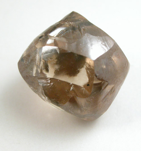 Diamond (3.07 carat brown complex crystal) from Damtshaa Mine, near Orapa, Botswana