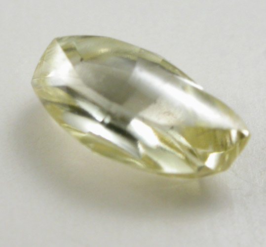Diamond (0.67 carat fancy-yellow elongated crystal) from Venetia Mine, Limpopo Province, South Africa