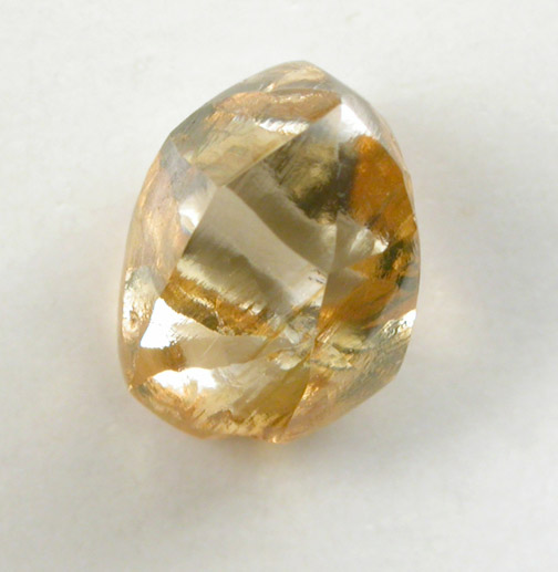 Diamond (0.74 carat orange dodecahedral crystal) from Venetia Mine, Limpopo Province, South Africa