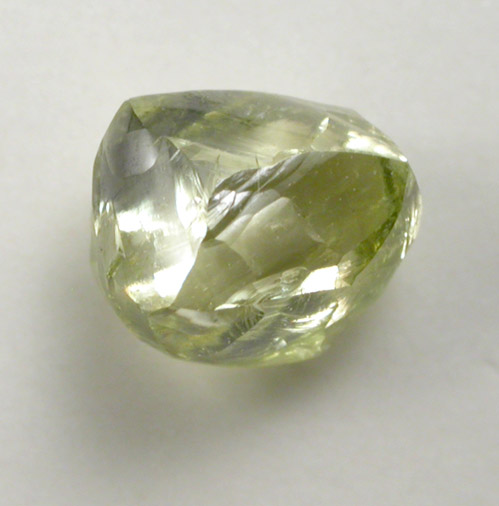 Diamond (0.62 carat fancy yellow-green dodecahedral crystal) from Venetia Mine, Limpopo Province, South Africa