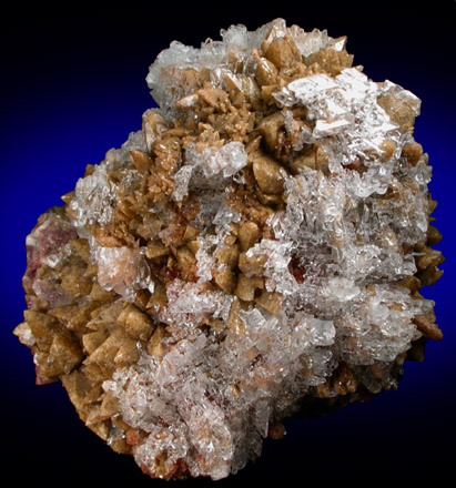 Gypsum over Calcite from Santa Eulalia District, Aquiles Serdn, Chihuahua, Mexico