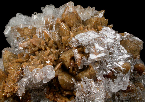 Gypsum over Calcite from Santa Eulalia District, Aquiles Serdn, Chihuahua, Mexico