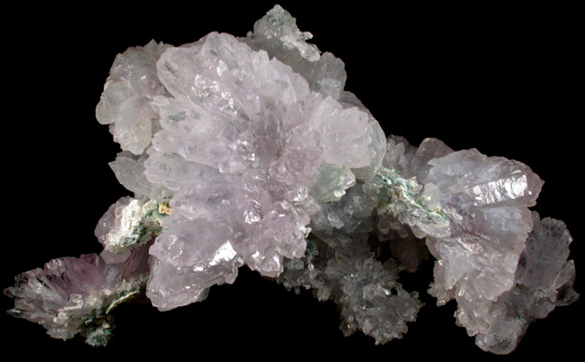 Quartz var. Amethyst Flower with Celadonite from Castelinho Mine, near Frederico Westphalen, Alto Uruguai, Rio Grande do Sul, Brazil