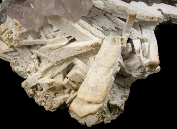 Quartz var. Amethyst Flower with quartz pseudomorphs after Anhydrite from Castelinho Mine, near Frederico Westphalen, Alto Uruguai, Rio Grande do Sul, Brazil