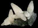 Calcite and Celadonite on Quartz var. Amethyst from Castelinho Mine, near Frederico Westphalen, Alto Uruguai, Rio Grande do Sul, Brazil