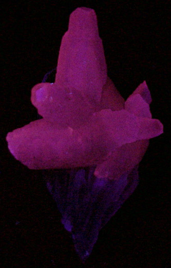 Calcite and Celadonite on Quartz var. Amethyst from Castelinho Mine, near Frederico Westphalen, Alto Uruguai, Rio Grande do Sul, Brazil