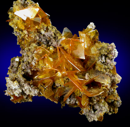 Wulfenite with Mimetite from San Francisco Mine, Cerro Prieto, north of Cucurpe, Sonora, Mexico