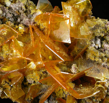 Wulfenite with Mimetite from San Francisco Mine, Cerro Prieto, north of Cucurpe, Sonora, Mexico