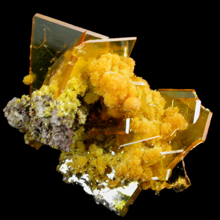 Wulfenite with Mimetite from San Francisco Mine, Cerro Prieto, north of Cucurpe, Sonora, Mexico