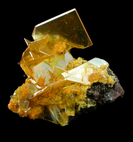 Wulfenite with Mimetite from San Francisco Mine, Cerro Prieto, north of Cucurpe, Sonora, Mexico