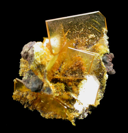 Wulfenite with Mimetite from San Francisco Mine, Cerro Prieto, north of Cucurpe, Sonora, Mexico