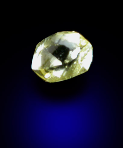 Diamond (0.11 carat fancy-yellow dodecahedral crystal) from Northern Cape Province, South Africa