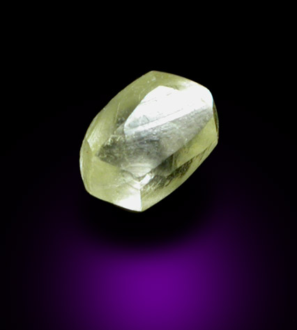 Diamond (0.20 carat fancy-yellow dodecahedral crystal) from Northern Cape Province, South Africa