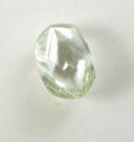 Diamond (0.11 carat green dodecahedral crystal) from Northern Cape Province, South Africa