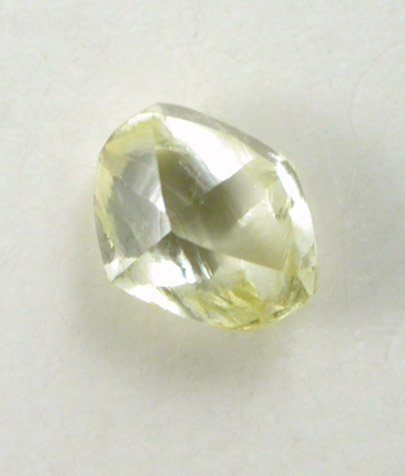 Diamond (0.10 carat fancy-yellow dodecahedral crystal) from Northern Cape Province, South Africa