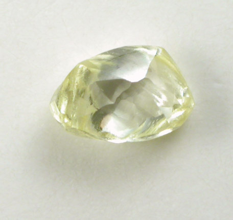 Diamond (0.16 carat fancy-yellow dodecahedral crystal) from Northern Cape Province, South Africa