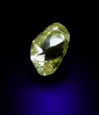 Diamond (0.12 carat fancy-yellow dodecahedral crystal) from Northern Cape Province, South Africa