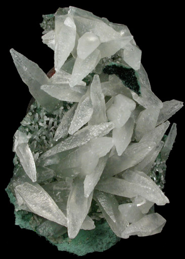 Calcite on Celadonite from Castelinho Mine, near Frederico Westphalen, Alto Uruguai, Rio Grande do Sul, Brazil