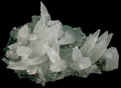Calcite on Celadonite from Castelinho Mine, near Frederico Westphalen, Alto Uruguai, Rio Grande do Sul, Brazil