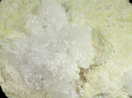 Alum-(K) on Sulfur from Alum Mine, Silver Peak District, Esmeralda County, Nevada