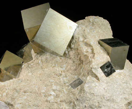 Pyrite in matrix from Mina Ampliacin a Victoria, Navajn, La Rioja, Spain