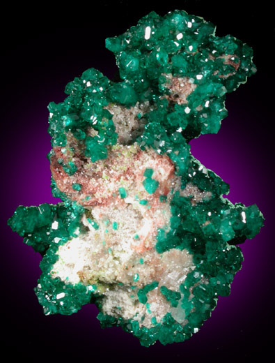 Dioptase with Malachite from Tsumeb Mine, Otavi-Bergland District, Oshikoto, Namibia