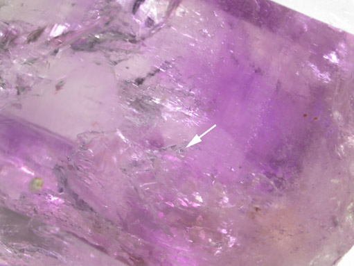 Quartz var. Amethyst (with moveable bubble inclusion) from Tafelkop, Goboboseb Mountains, 27 km west of Brandberg Mountain, Erongo region, Namibia