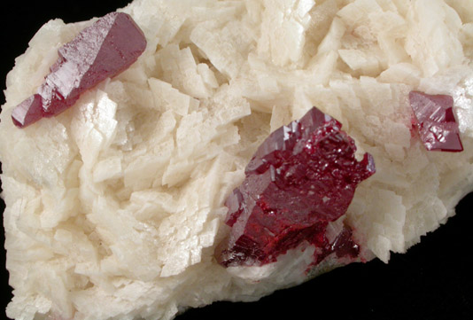 Cinnabar on Dolomite from Tsa Tien Mine, Fenghuang, Hunan, China