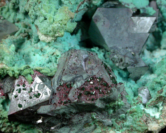 Cuprite on Chrysocolla from Mashamba West Mine, 13 km west of Kolwezi, Katanga Copperbelt, Lualaba Province, Democratic Republic of the Congo