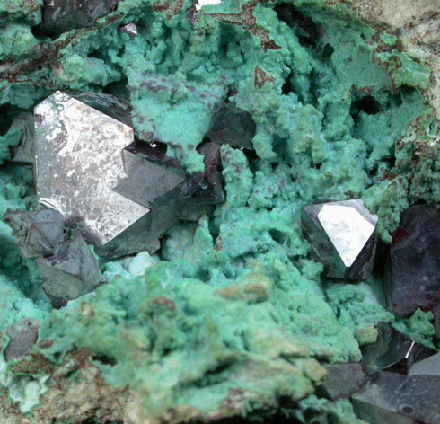 Cuprite on Chrysocolla from Mashamba West Mine, 13 km west of Kolwezi, Katanga Copperbelt, Lualaba Province, Democratic Republic of the Congo