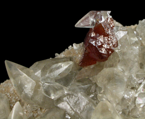 Sphalerite with Calcite from Maumee Stone Quarry, Lime City, Wood County, Ohio