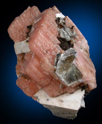 Serandite with Polylithionite, Albite from Poudrette Quarry, Mont Saint-Hilaire, Qubec, Canada