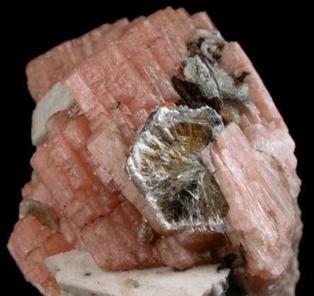 Serandite with Polylithionite, Albite from Poudrette Quarry, Mont Saint-Hilaire, Qubec, Canada