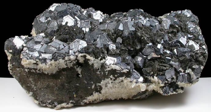 Galena, Calcite, Sphalerite from Huanzala Mine, Huallanca District, Huanuco Department, Peru