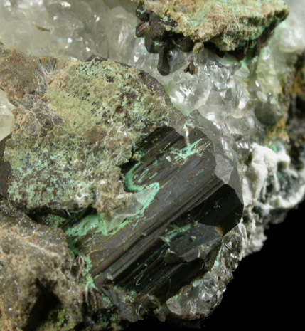 Chalcocite in Calcite from Chimney Rock Quarry, Bound Brook, Somerset County, New Jersey