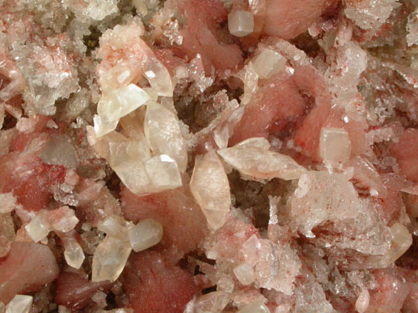 Stilbite-Ca and Calcite from Upper New Street Quarry, Paterson, Passaic County, New Jersey