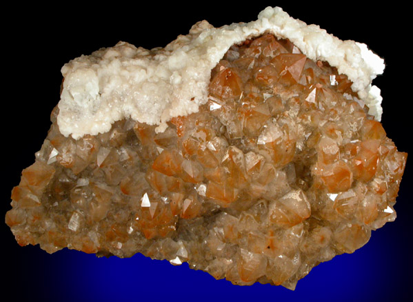 Quartz with Calcite overgrowth from Jbel Irhoud (Irhoud Mine), north of Commune Ighoud, 85 km northwest of Marrakesh, Youssoufia Province, Morocco