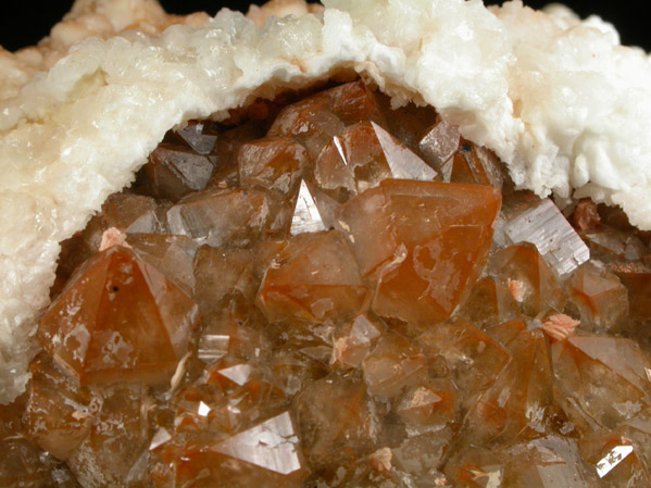Quartz with Calcite overgrowth from Jbel Irhoud (Irhoud Mine), north of Commune Ighoud, 85 km northwest of Marrakesh, Youssoufia Province, Morocco