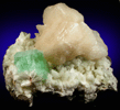 Stilbite-Ca with Apophyllite on Heulandite-Ca from Nashik District, Maharashtra, India