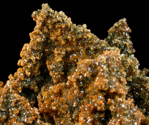 Cerussite-Willemite pseudomorphs after Descloizite with Mimetite from Chah Mileh, Anarak District, Esfahan Province, Iran